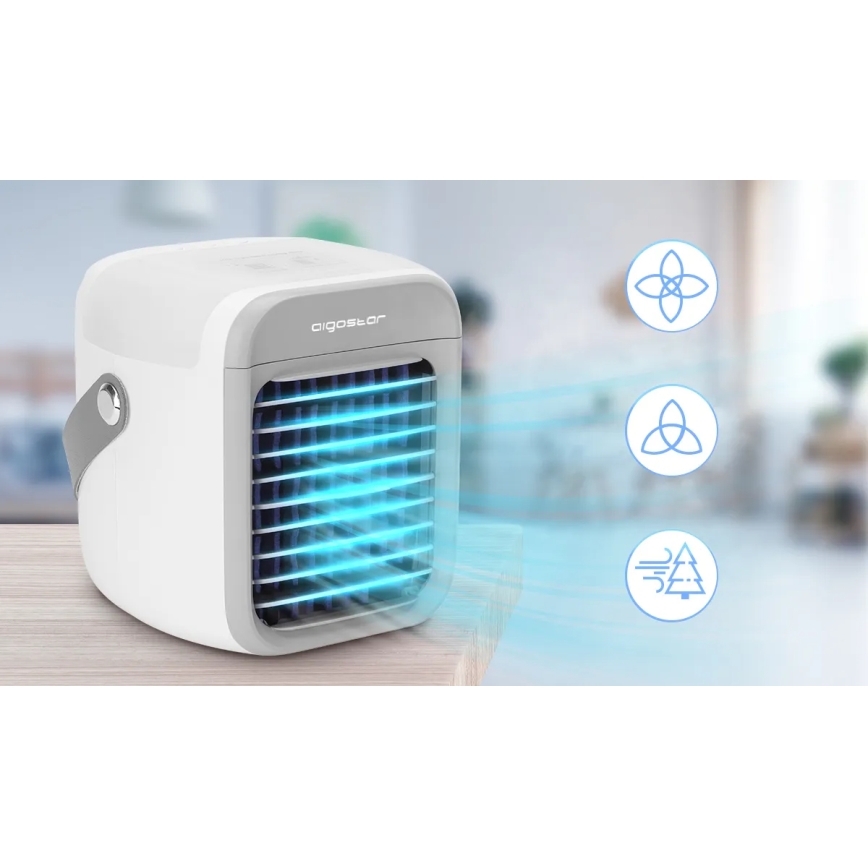 Aigostar - Prijenosni rashlađivač zraka 8W/5V bijela