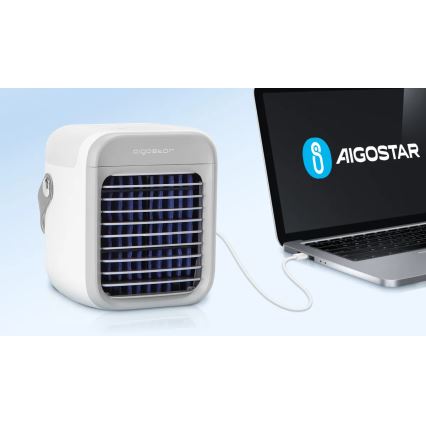 Aigostar - Prijenosni rashlađivač zraka 8W/5V bijela