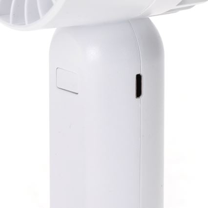 Aigostar - Prijenosni punjivi ventilator 4W/5V 500mAh USB bijeli