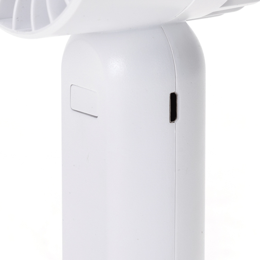 Aigostar - Prijenosni punjivi ventilator 4W/5V 500mAh USB bijeli