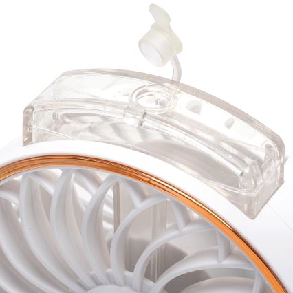 Aigostar - Prijenosni punjivi ventilator 5W/5V 2400mAh USB bijeli