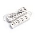 Aigostar - Produžni kabel 4 utičnice Tip F 1,5m bijeli SCHUKO
