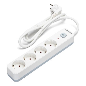 Aigostar - Produžni kabel s prekidačem 4U Tip F 1,5m bijela