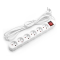 Aigostar - Produžni kabel s prekidačem 6Z 3m bijela