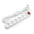 Aigostar - Produžni kabel s prekidačem 6Z 5m bijela