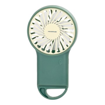 Aigostar - Punjivi džepni ventilator 4W/5V 500mAh USB zelena