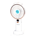 Aigostar - Punjivi džepni ventilator 5W/5V 2400mAh USB bijeli