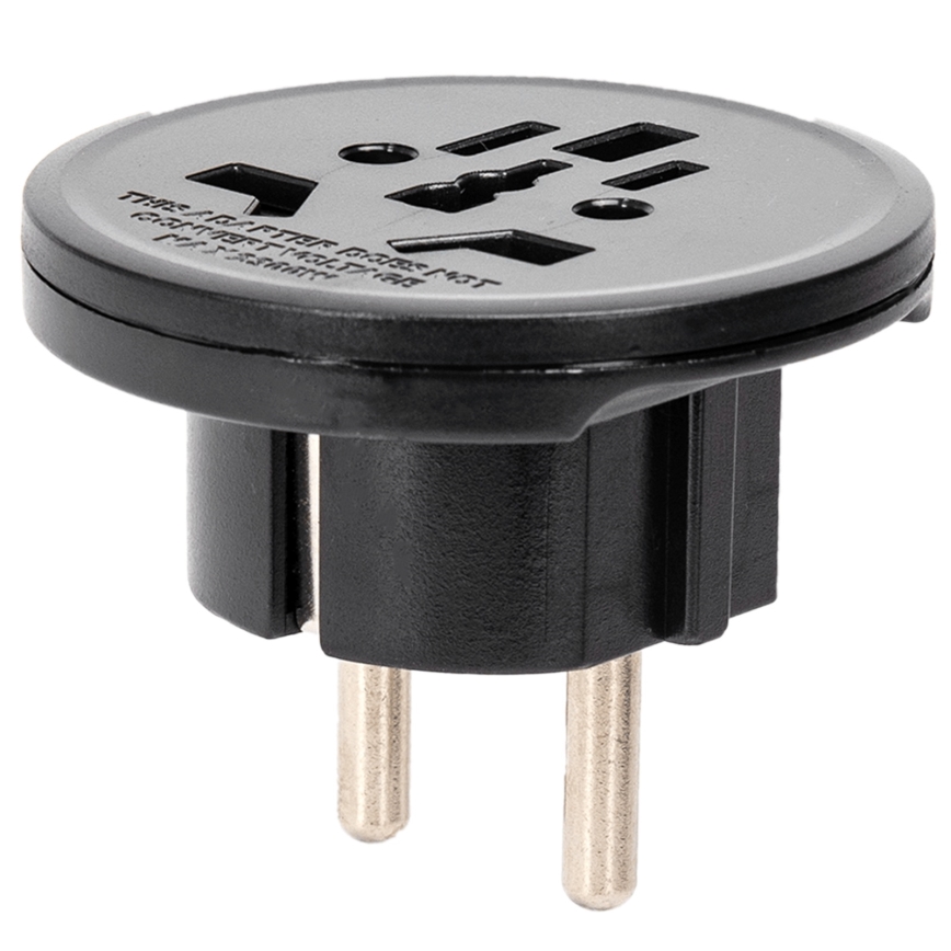 Aigostar - Putni adapter za EU, crni