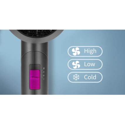 Aigostar - Putno sušilo za kosu 1800W/230V ljubičasta/crna