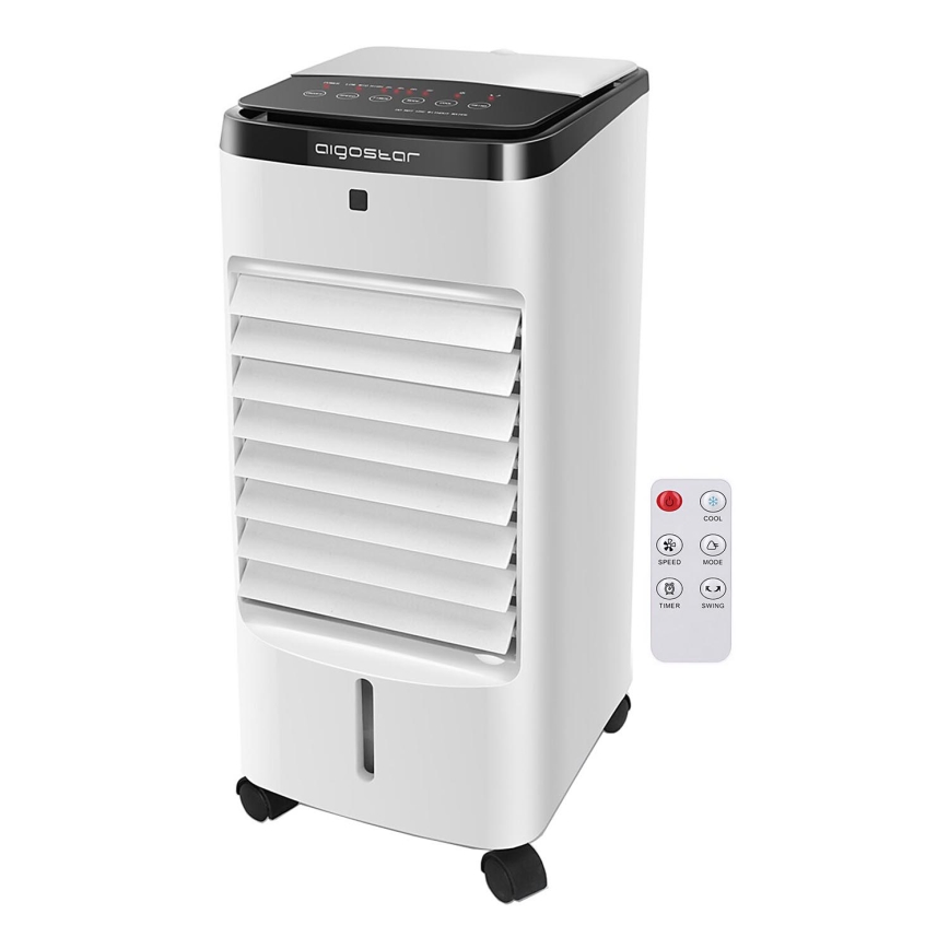 Aigostar - Rashlađivač zraka 60W/230V bijela/crna + daljinski upravljač