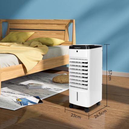 Aigostar - Rashlađivač zraka 60W/230V bijela/crna + daljinski upravljač