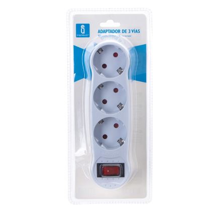 Aigostar - Razdjelnik s utičnicama i prekidačem 3x16A/230V SCHUKO