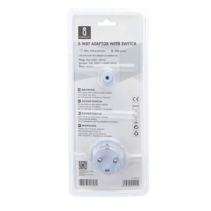 Aigostar - Razdjelnik s utičnicama i prekidačem 3x16A/230V SCHUKO