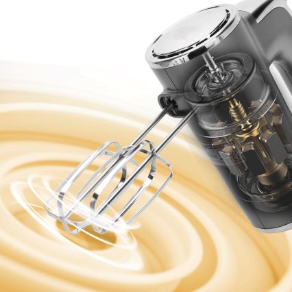 Aigostar - Ručni mikser 400W/230V siva/mat krom