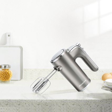 Aigostar - Ručni mikser 400W/230V siva/mat krom