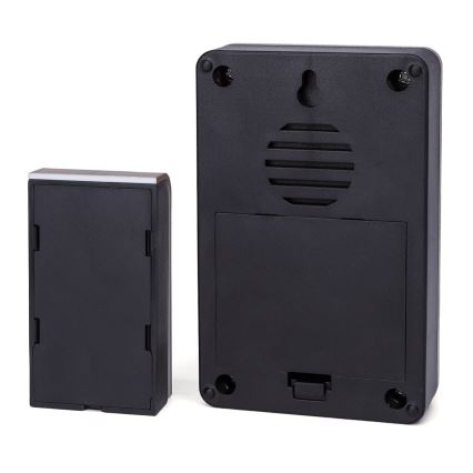 Aigostar - SET 2x bežični zvono 3xAA/12V IP44 crna