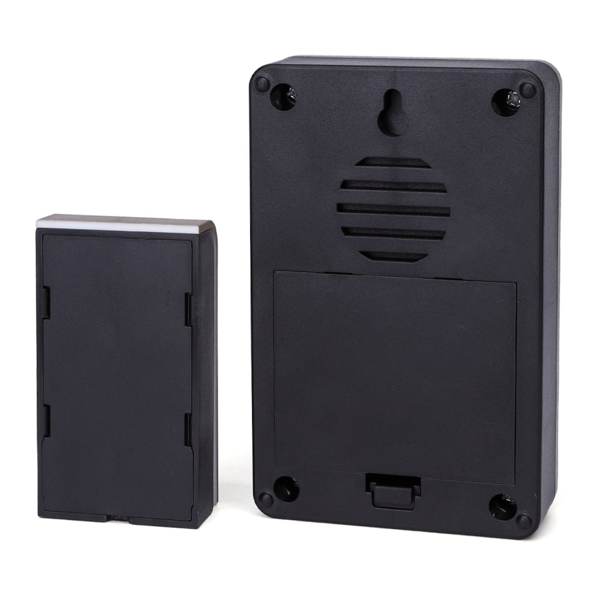 Aigostar - SET 2x bežični zvono 3xAA/12V IP44 crna