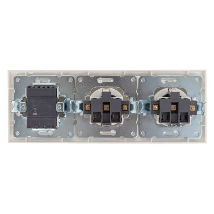 Aigostar - SET 2x Kućna utičnica s prekidačem 2x16A/250V