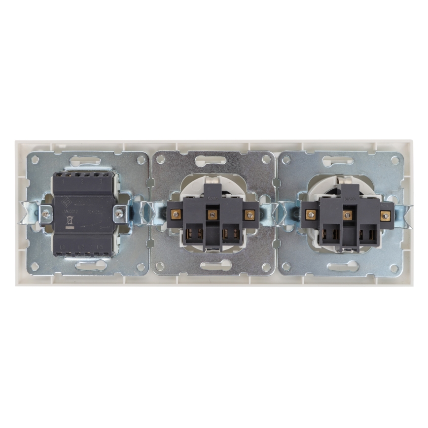 Aigostar - SET 2x Kućna utičnica s prekidačem 2x16A/250V