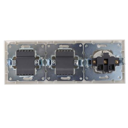 Aigostar - SET 2x kućni prekidač s utičnicom 1x16A/250V SCHUKO