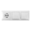 Aigostar - Set 2x kućnih prekidača s utičnicom 1x16A/250V SCHUKO
