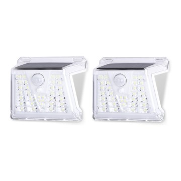 Aigostar - SET 2x LED Vanjska solarna svjetiljka sa senzorom LED/1,48W/3,7V IP65 1200 mAh