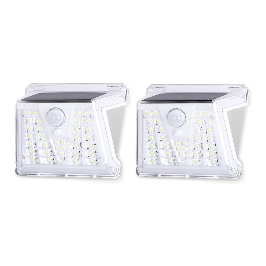 Aigostar - SET 2x LED Vanjska solarna svjetiljka sa senzorom LED/1,48W/3,7V IP65 1200 mAh