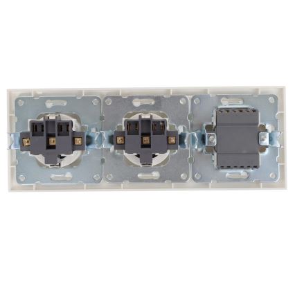 Aigostar - SET 2x Utičnica s prekidačem 2x16A/250V