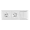 Aigostar - SET 2x Utičnica s prekidačem 2x16A/250V SCHUKO