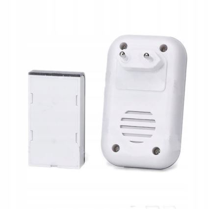 Aigostar - SET 2x Utično bežično zvono 230V/12V IP44 bijela