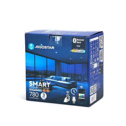 Aigostar - SET 3x LED Prigušiva ugradbena svjetiljka MESH LED/9W/230V 2700K-6500K pr. 14,5 cm