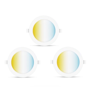Aigostar - SET 3x LED Ugradbena svjetiljka s prigušivačem MESH LED/6W/230V 2700K-6500K promjer 11,5 cm