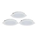 Aigostar - SET 3x LED Ugradbena svjetiljka s prigušivanjem MESH LED/9W/230V 2700K-6500K promjer 14,5 cm