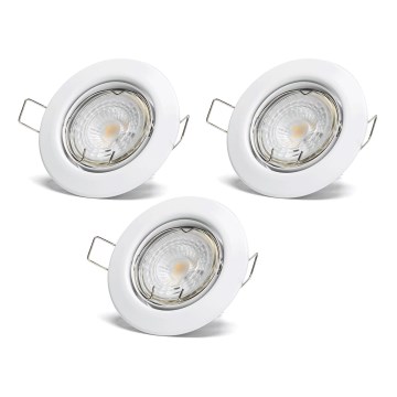 Aigostar - SET 3x LED ugradna svjetla 1xGU10/4,5W/230V 3000K bijela