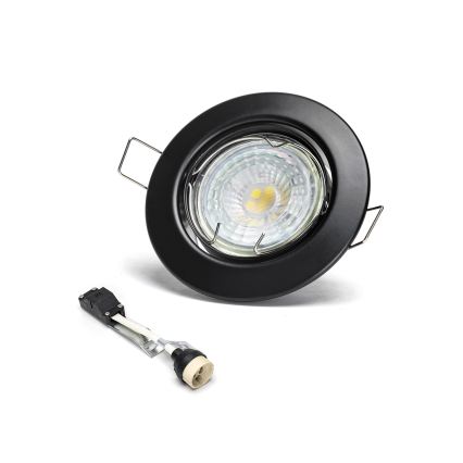 Aigostar - SET 3x LED ugradne stropne svjetiljke 1xGU10/4,5W/230V 4000K crne