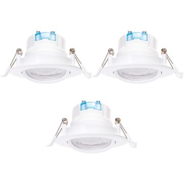 Aigostar - SET 3x LED Ugradne svjetiljke LED/5W/230V 6500K Ø 8,5 cm bijela