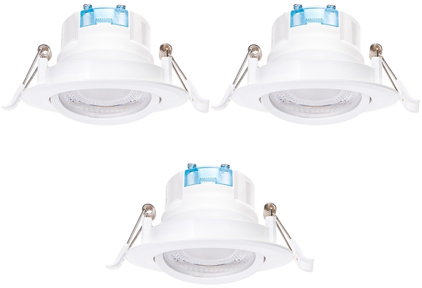 Aigostar - SET 3x LED Ugradne svjetiljke LED/5W/230V 6500K Ø 8,5 cm bijela