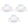 Aigostar - SET 3x LED Ugradne svjetiljke LED/5W/230V 6500K Ø 8,5 cm bijela