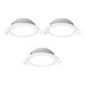 Aigostar - SET 3x LED Vanjska ugradbena svjetiljka LED/4,8W/230V 3000K IP65 bijela