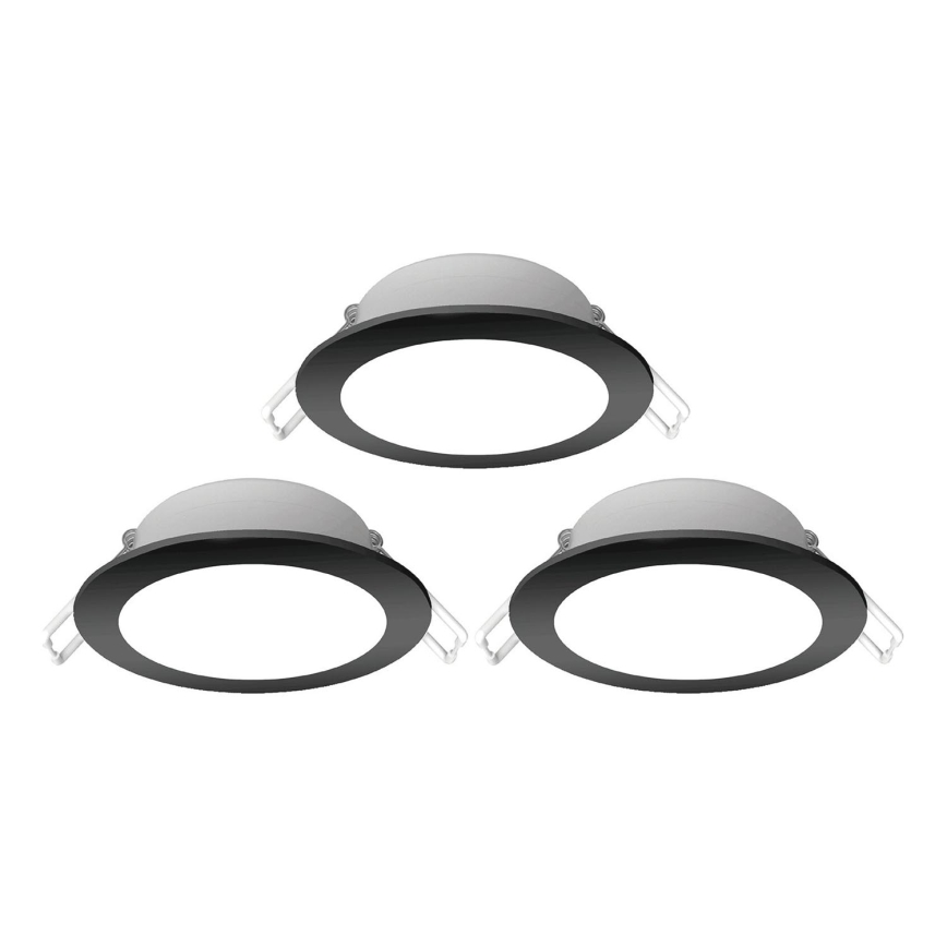 Aigostar - SET 3x LED Vanjska ugradbena svjetiljka LED/4,8W/230V 3000K IP65 crna