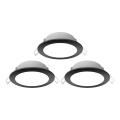 Aigostar - SET 3x LED Vanjska ugradbena svjetiljka LED/4,8W/230V 4000K IP65 crna