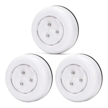 Aigostar - SET 3x RGB LED prijenosne noćne svjetiljke LED/3xAAA + daljinski upravljač