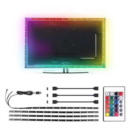 Aigostar - SET 4x LED RGB Prigušiva traka 0,5m LED/2,5W/5V IP65 +DU