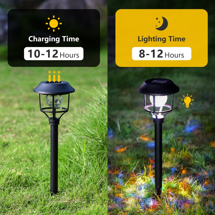 Aigostar - SET 4x LED RGB Solarna lampa LED/0,2W/2V IP44