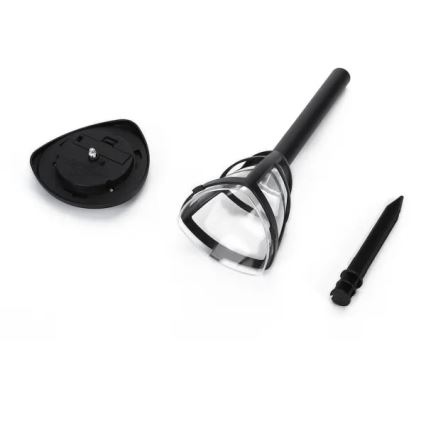 Aigostar - SET 12x LED solarna svjetiljka LED/0,06W/2V 33,8 cm 6500K 100 mAh IP44 crna