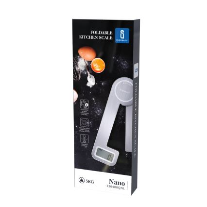 Aigostar - Preklopna kuhinjska vaga 5 kg mat krom