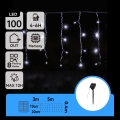 Aigostar - solarni LED lanac 100xLED/8 funkcija 8x0,4m IP65 hladno bijela 800 mAh