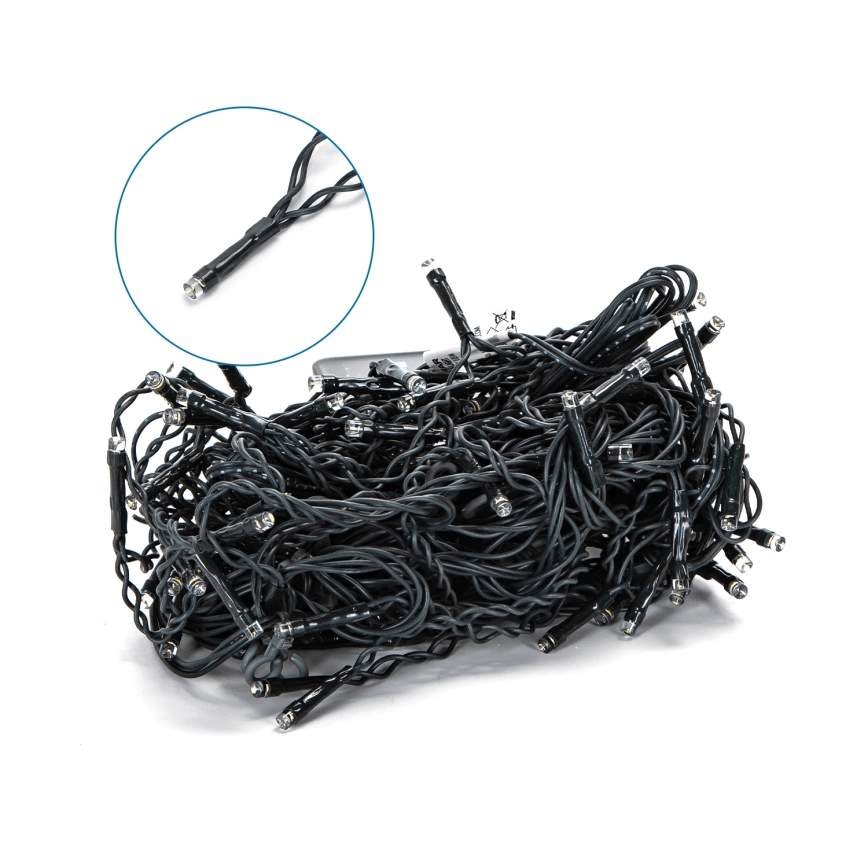 Aigostar - LED solarni niz, 100 LED, 8 funkcija, 8×0,6 m, 500 mAh, IP65, hladno bijela