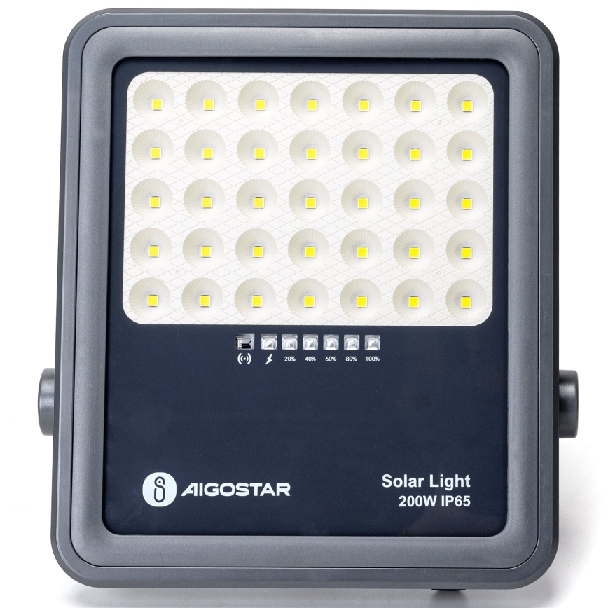 Aigostar - LED solarni reflektor s mogućnošću prigušivanja LED/200W/3,4V IP65 15000 mAh + daljinski upravljač