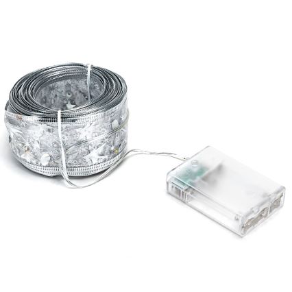 Aigostar - LED lanac, 100xLED/3xAA, 10 m, topla bijela, srebrna